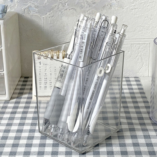 루시마켓 아크릴 연필꽂이 75 x 100 mm, 사각, 3개