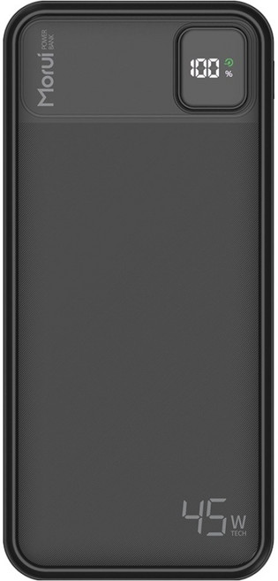모루이 45W PPS 초고속충전2.0 대용량 보조배터리 20000mAh, MT-45, 블랙