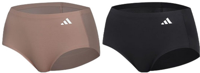 아디다스 빅사이즈 포함 여성용 통기성 퓨징 노라인 헴팬티 2종 세트