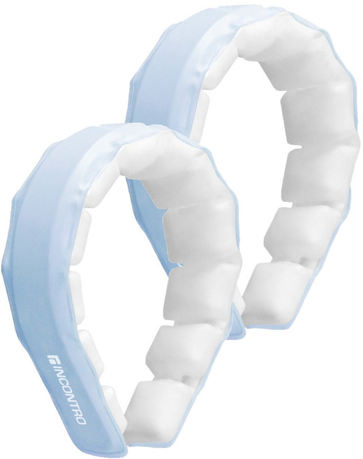 인콘트로 스마트 아이스 와이드 넥밴드 넥쿨러 18도, 하늘색, 2개