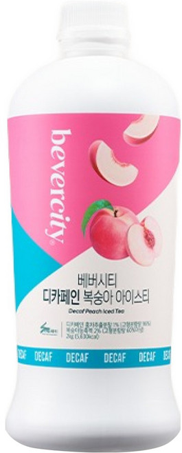 베버시티 세미 디카페인 복숭아 아이스티, 1개, 2kg