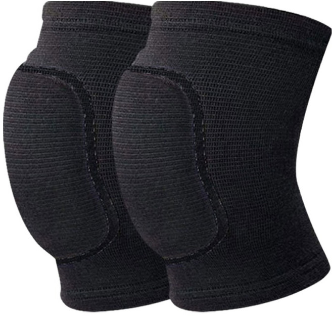 아이디어룸 러닝 댄스 슬림 무릎보호대 2p, 블랙, 1개