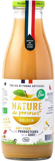 네이쳐 유기농 골든 착즙 사과주스, 1개, 750ml