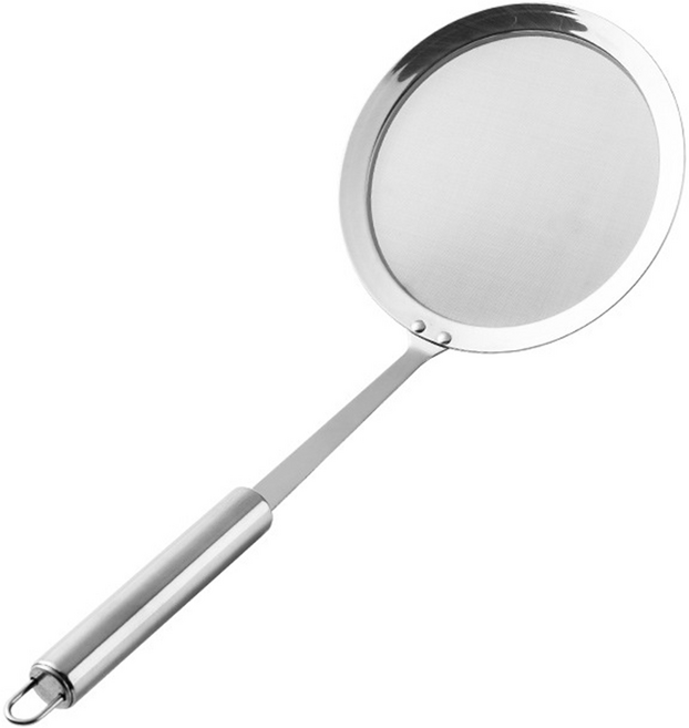 하비에 불순물 분리 거품 건지기 국자 실버, 1개