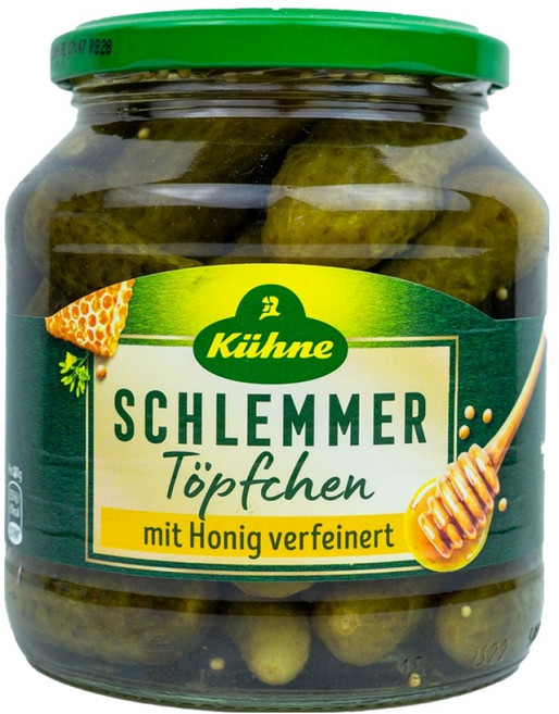 Kuhne 冠利 Slammertöpchen 甜味醃漬黃瓜, 1個, 530g