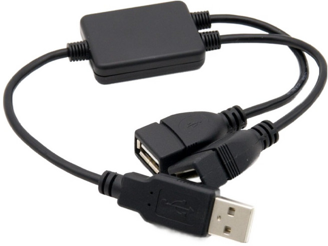컴스 USB 허브 2포트 케이블 IF686, 1개, 30cm