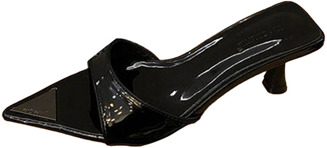 페이퍼먼츠 여성용 미슈 미니멀 스틸레토 슬리퍼 힐 10142