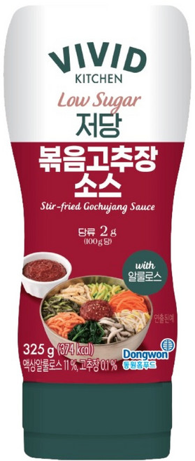 비비드키친 저당 볶음고추장소스, 325g, 1개