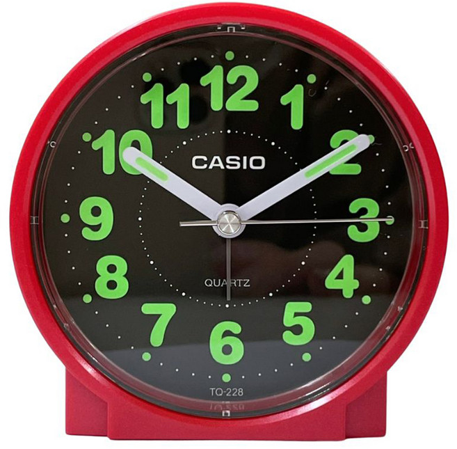 CASIO 卡西歐 造型指針鬧鐘 TQ-228-4D, 紅色