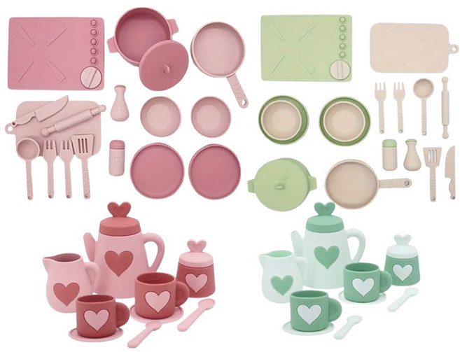 꼬마천사 말랑 찻잔 소꿉놀이 50p 세트, 1세트, 혼합색상