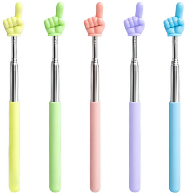일상픽 집중집중 손가락 지시봉, 혼합색상, 5개