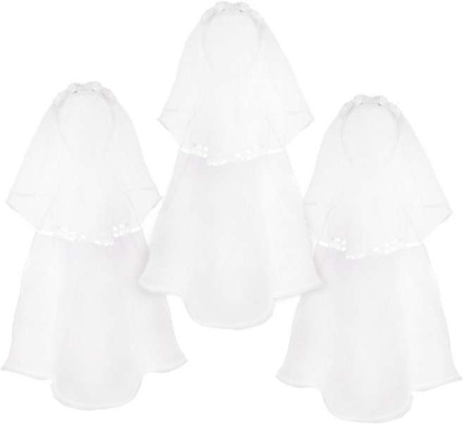 비에이비오 셀프 웨딩 촬영 소품 면사포 머리띠, 3개