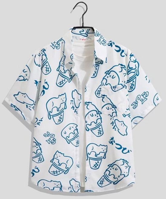 남성용 빅사이즈 하와이안 셔츠 3676_1