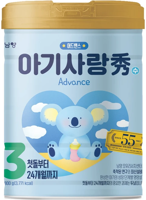 아기사랑수 12~24개월 어드밴스 분유 3단계, 800g, 1개 - 쿠팡