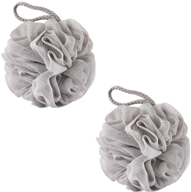 블루무역 버블타올 샤워볼, 그레이, 1개입, 2개