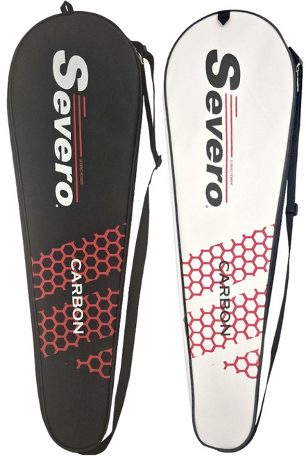 세베로 배드민턴 라켓 1단 풀커버 고급가방 2종 세트, 블랙, 화이트, 1세트