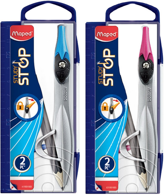 마패드 초등 스톱 컴퍼스 연필형 랜덤발송, 2개