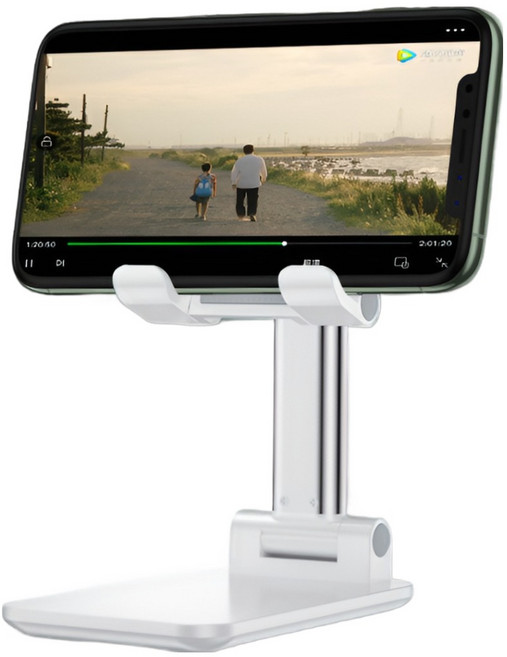 리빙홈 탁상용 접이식 스마트폰 핸드폰 거치대, 화이트, 1개