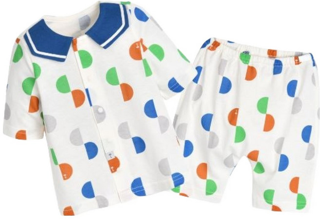 moimoln 兒童 Gigs 竹纖維單面七分袖上下衣套裝 M242NNN39P