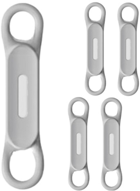 온트리 자석 보드 냉장고 펜홀더, 그레이, 5개