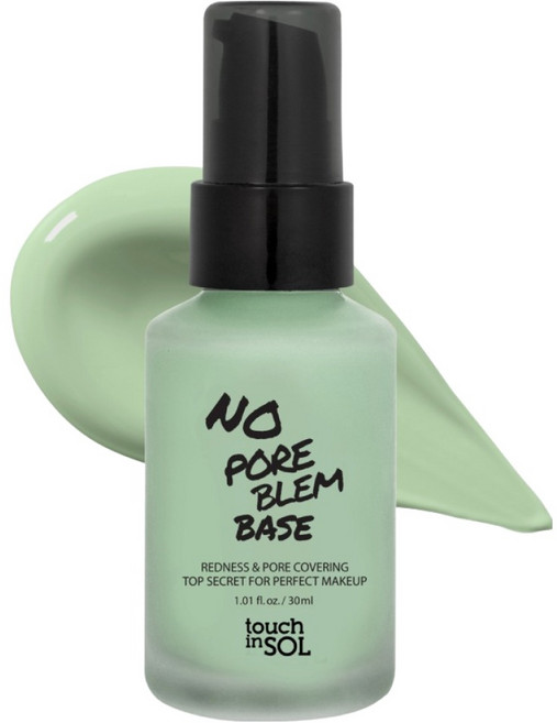 터치인솔 노 포어블럼 레드니스 코렉팅 메이크업 베이스 30ml, 그린, 1개