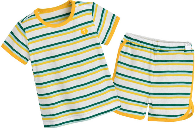 moimoln 兒童 E Line 紗染單面短袖上下衣套裝 M242NNN62P