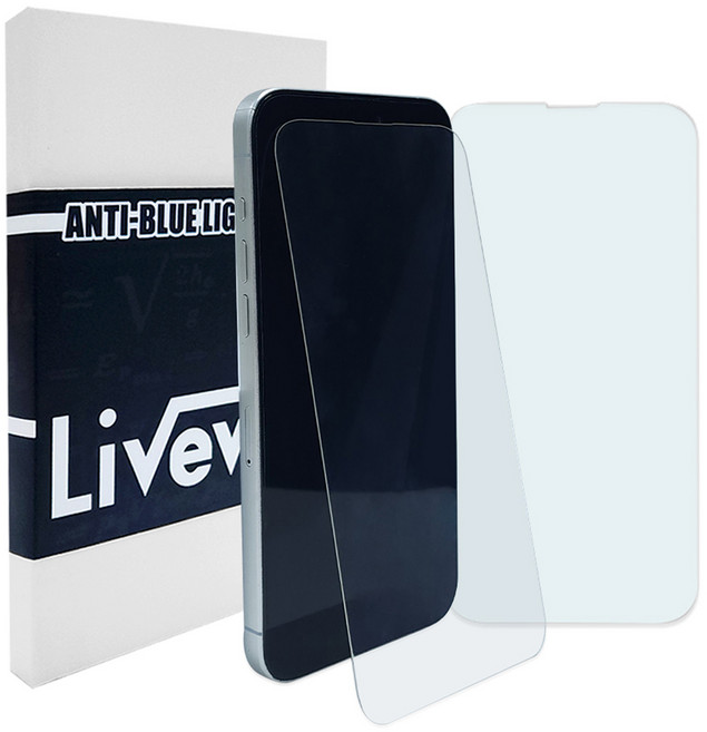리브레브 HD 베젤 블루라이트 차단 강화유리 휴대폰 액정보호필름 2p 세트, 1개