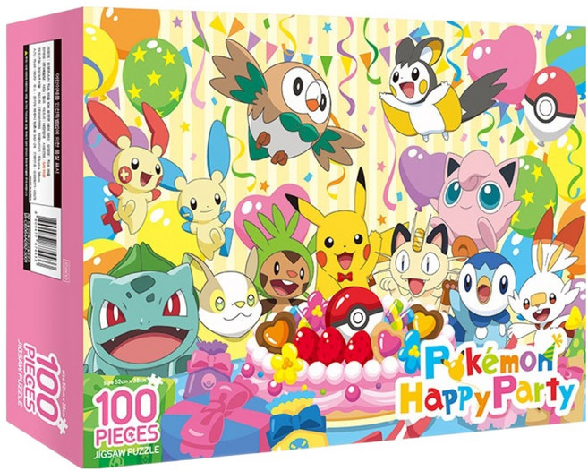 포켓몬스터 직소 퍼즐 100, 100피스, 혼합색상, 1개