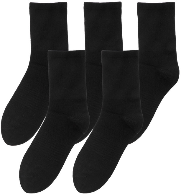 베이직하우스 여성용 미들삭스 5족 패키지 세트 LASC0006