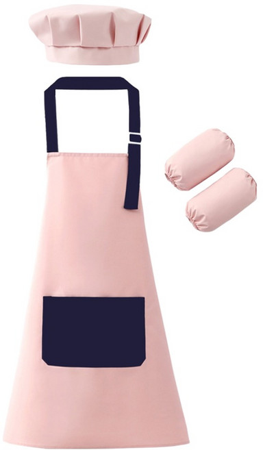 키즈트리 아동용 미술놀이 요리놀이 앞치마 + 팔토시 + 두건 세트 WQ-005