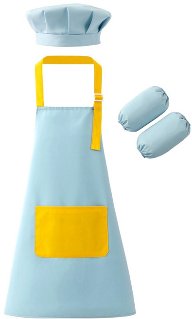 키즈트리 아동용 미술놀이 요리놀이 앞치마 + 팔토시 + 두건 세트 WQ-005