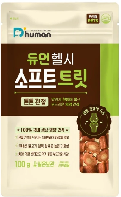 듀먼 반려동물 헬시 소프트 트릿 튼튼관절, 닭고기, 100g, 1개 - 쿠팡