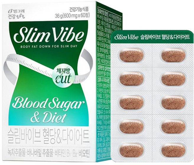 티에프티 슬림바이브 혈당 다이어트 식품, 60정, 1개