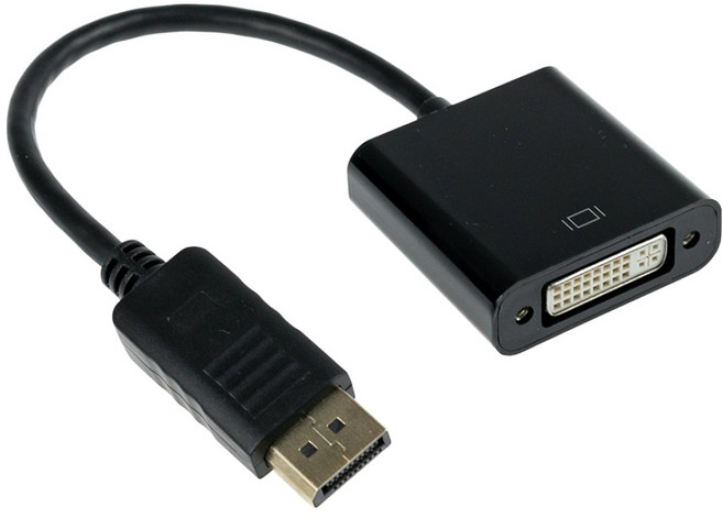 컴스 디스플레이포트 DVI 변환젠더 컨버터 DisplayPort to DVI, 1개
