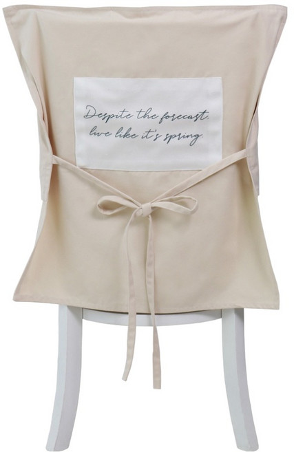 하늬통상 패브릭 식탁의자 커버, 연베이지, 1개