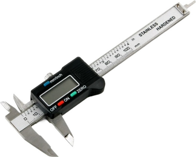 컴스 버니어 캘리퍼스 디지털 LCD 화면 미니형 0~100mm 측정 BU016, 1개