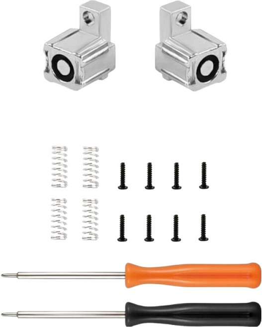 호후 닌텐도 스위치 OLED 조이콘고 잠금 수리 부품 + 메탈걸쇠 + Y자 드라이버 + 스프링 세트, 실버, 1세트