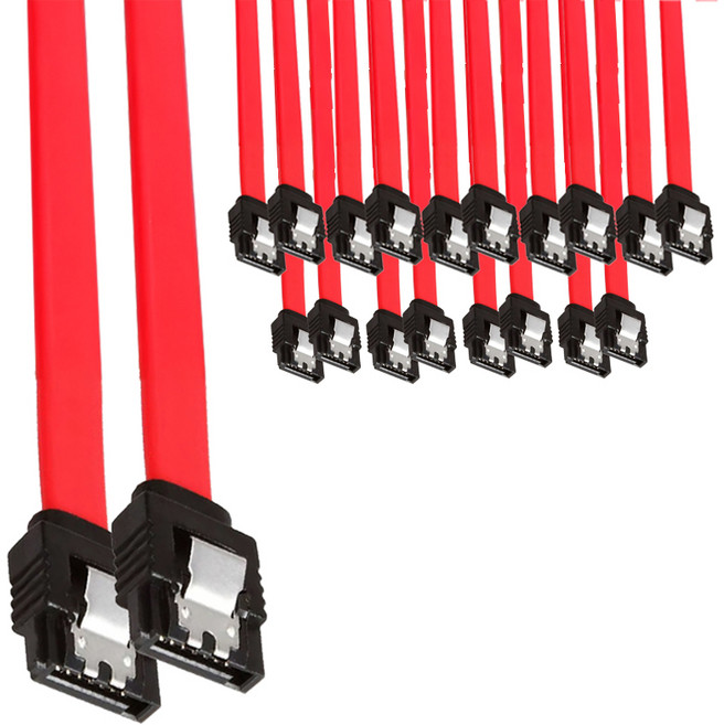 애니포트 칼국수형 SATA 3.0 일자형 케이블, 10개, 0.5m