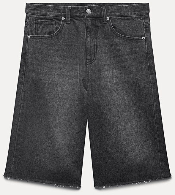 미쏘 여성용 버뮤다 면 데님 팬츠