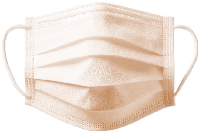 하하마스크 일회용 성인용 대형, 30개입, 1개, 연베이지