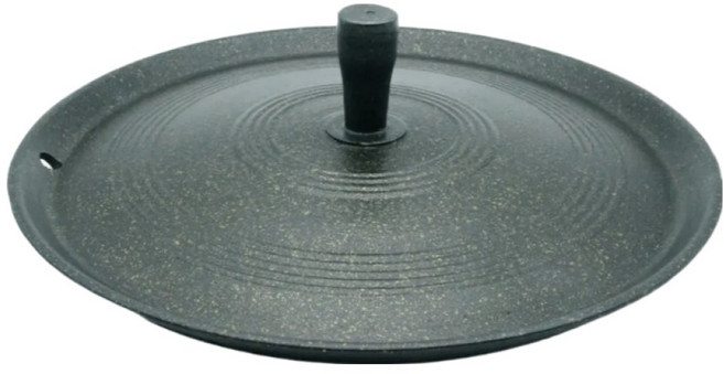 생활백과 주물이 주물 솥뚜껑 구이판, 46cm, 1개