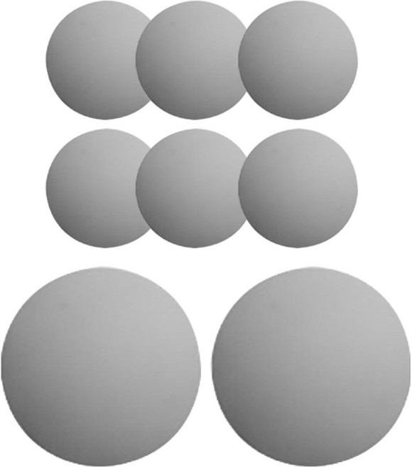 아이끌레 보이드 문콕 보호패드 빅라운드, 그레이, 8개