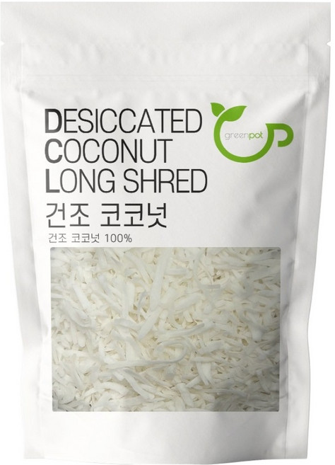 그린팟 건조 코코넛 롱 슬라이스, 1개, 300g