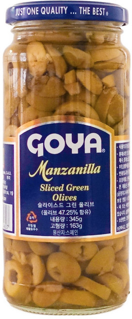 고야 슬라이스드 그린 올리브, 1개, 345g