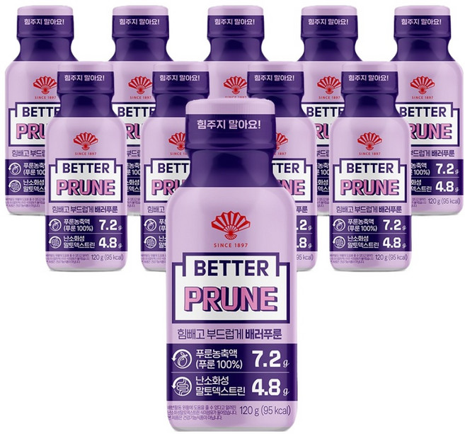 동화약품 배러푸룬 주스, 120g, 10개
