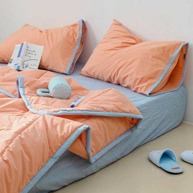 믹스앤매치 비스킷 고밀도 워싱 사계절 이불 세트