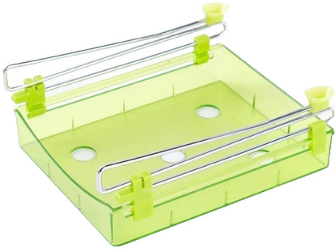다올스 냉장고 슬라이드 플라스틱 트레이 12 x 15 x 2.5 cm, 그린, 1개