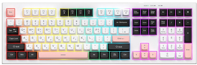 COX CMK108 3TONE 유선 키보드, 올리비아, 제조사축