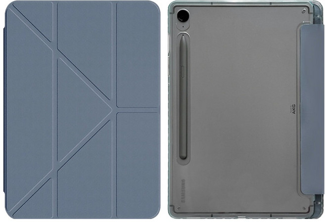 태블리스 갤럭시탭 세로 거치 트라이 커버 케이스 TM-34, 인디블루, 1개
