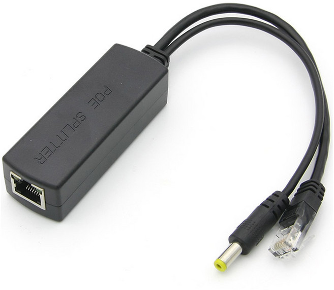 컴스 PoE 스플리터 RJ45 DC 플러그 to RJ45 Jack 전원 BF036, 1개